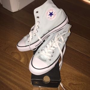 Brand new! Pale Blue Converse High Tops {NBW}