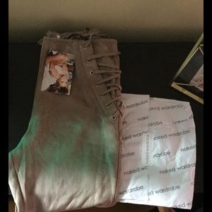 Naked wardrobe lace it up tights