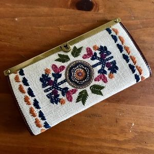 Fossil Vintage Reissue Embroidered Wallet - RARE