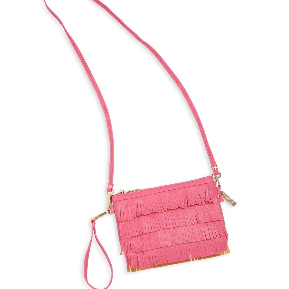 NWT NEVER USED Pink Bari Lynn Fringe Purse