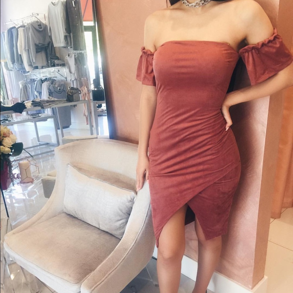 Suede Rose Dress
