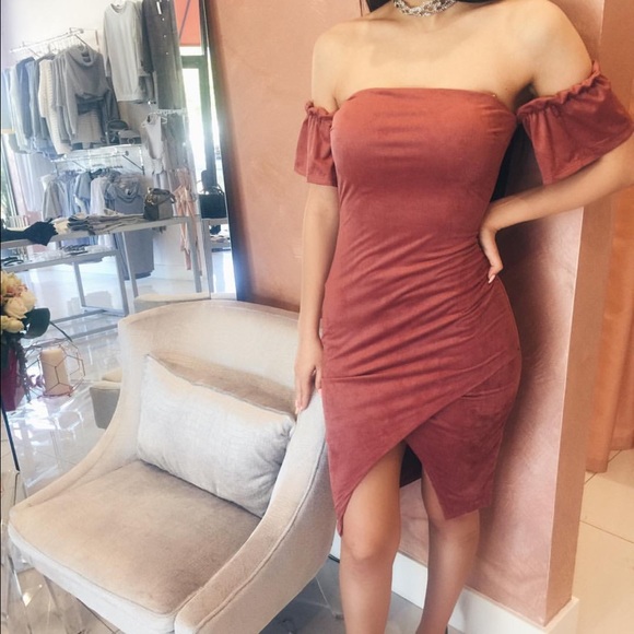 Suede Rose Dress - Picture 1 of 1