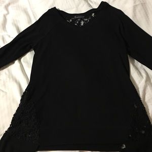 Black Lace Sweater