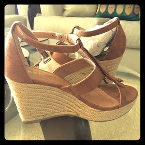 Fringe Wedge Sandals