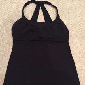 LULULEMON :: Black Halter/Racerback Fitted Top