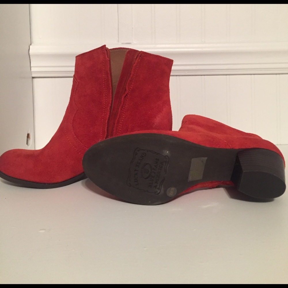 Lucky Brand red booties