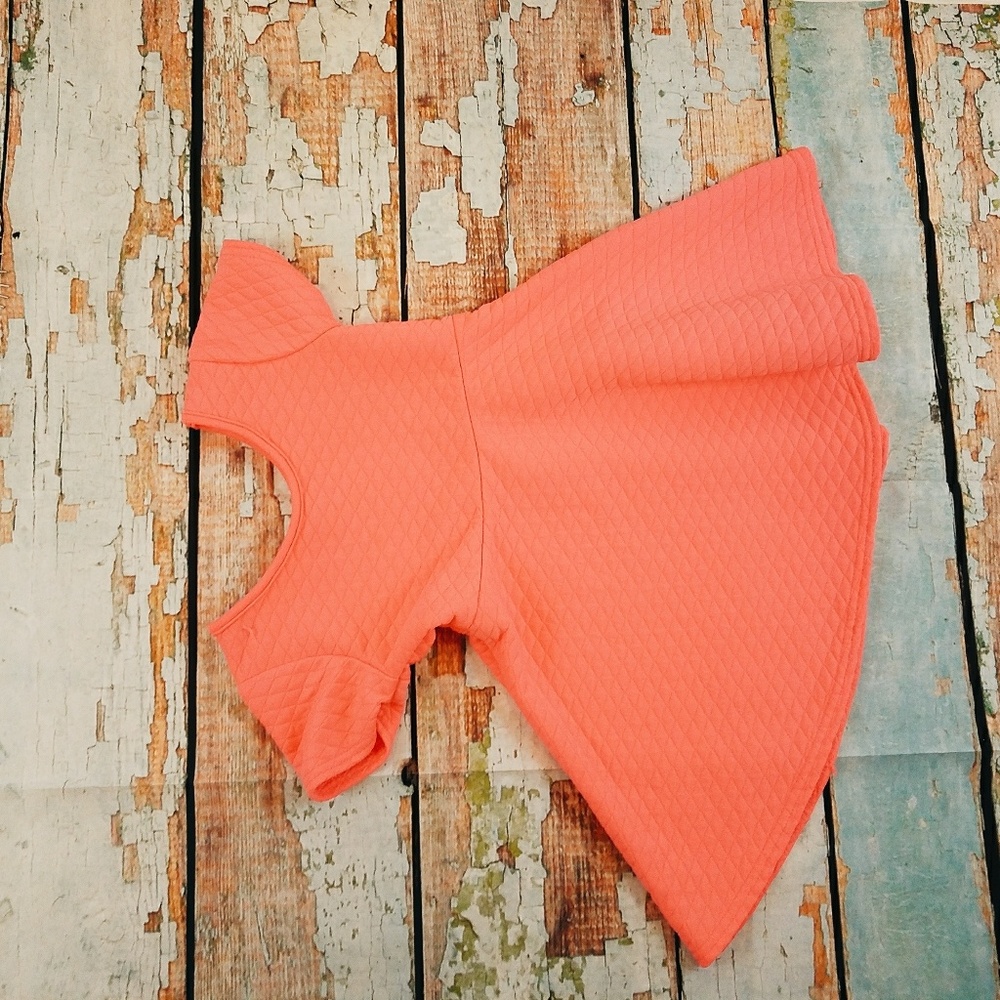 Hot pink short sleeve skater dress