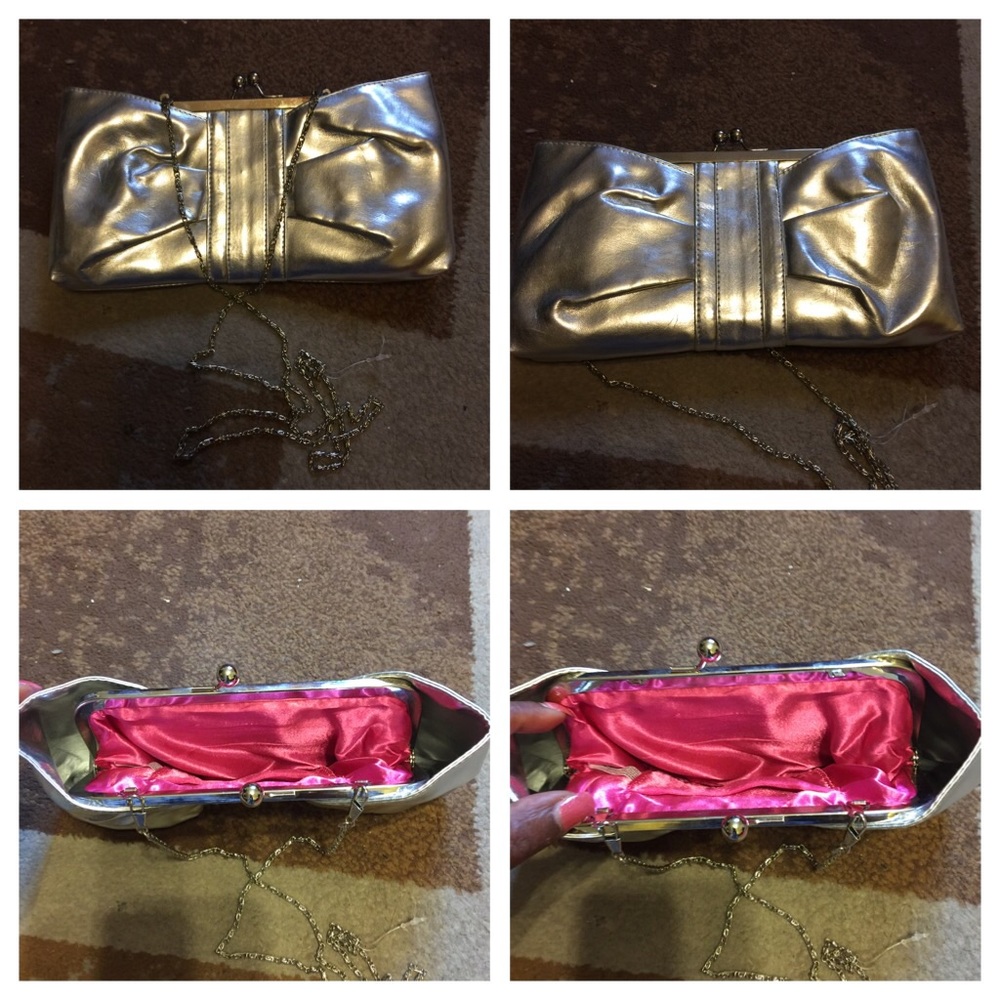 Charming Silver Clutch Evening Bag