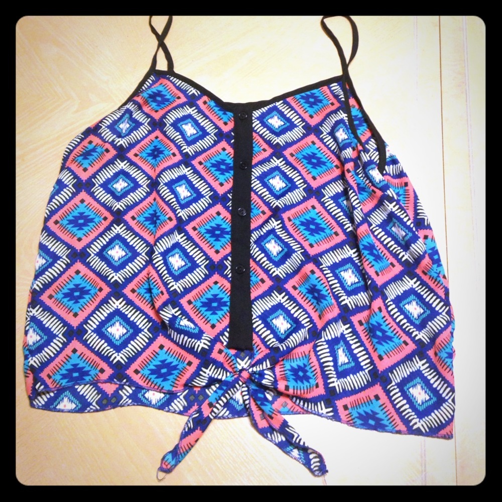 Charlotte Russe Button Up Tank Top