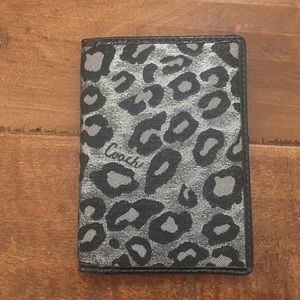 Authentic Coach wallet. Fun, shimmer leopard print