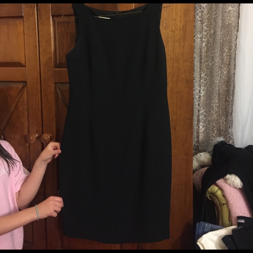 Black sheath dress