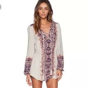 HP 💋Free People Lace Up Tunic Top