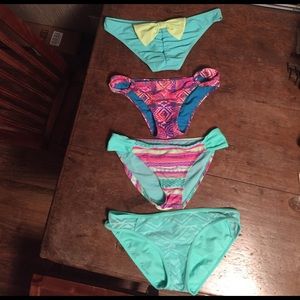 NWOT, Never Worn! Lot of 4 bikini bottoms