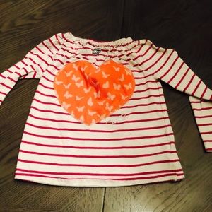 Old Navy Striped heart girls shirt