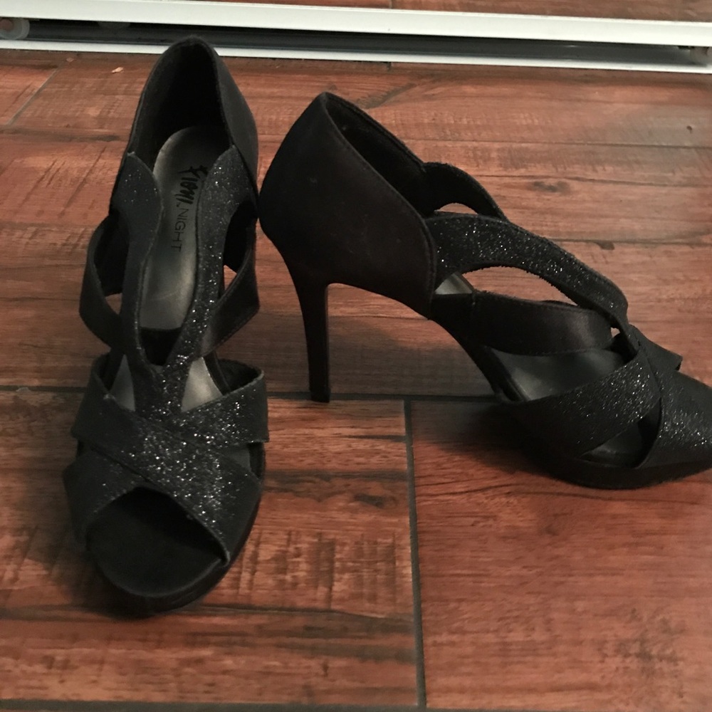Sparkly black heels