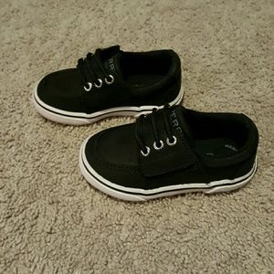 Black Sperrys Toddler