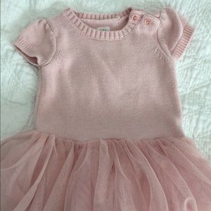 Gap Pink Sweater "dress" With Tulle 6-12 months