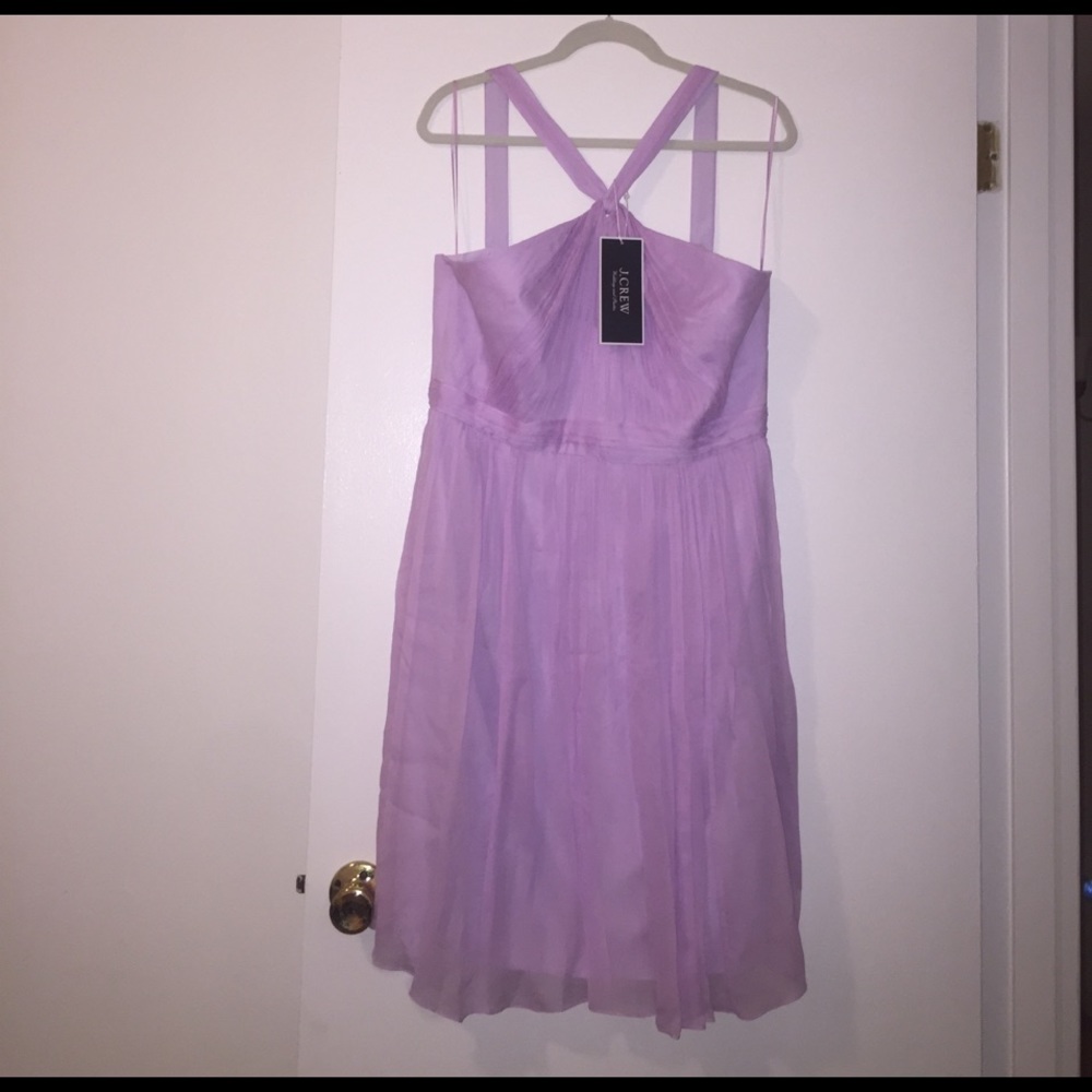 J. Crew purple chiffon dress NWT