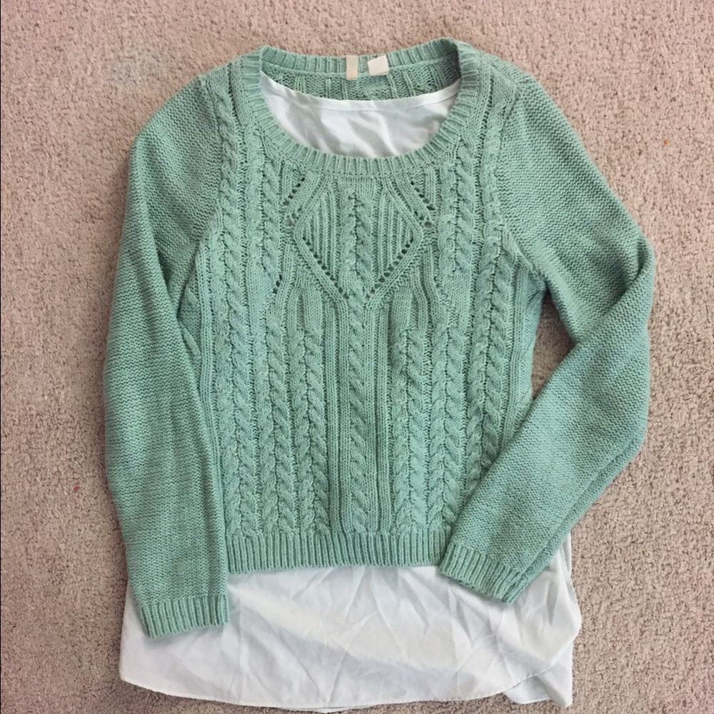 Anthropologie Moth Seafoam Green Long Sleeves