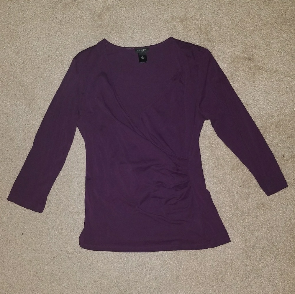 Faux wrap shirt