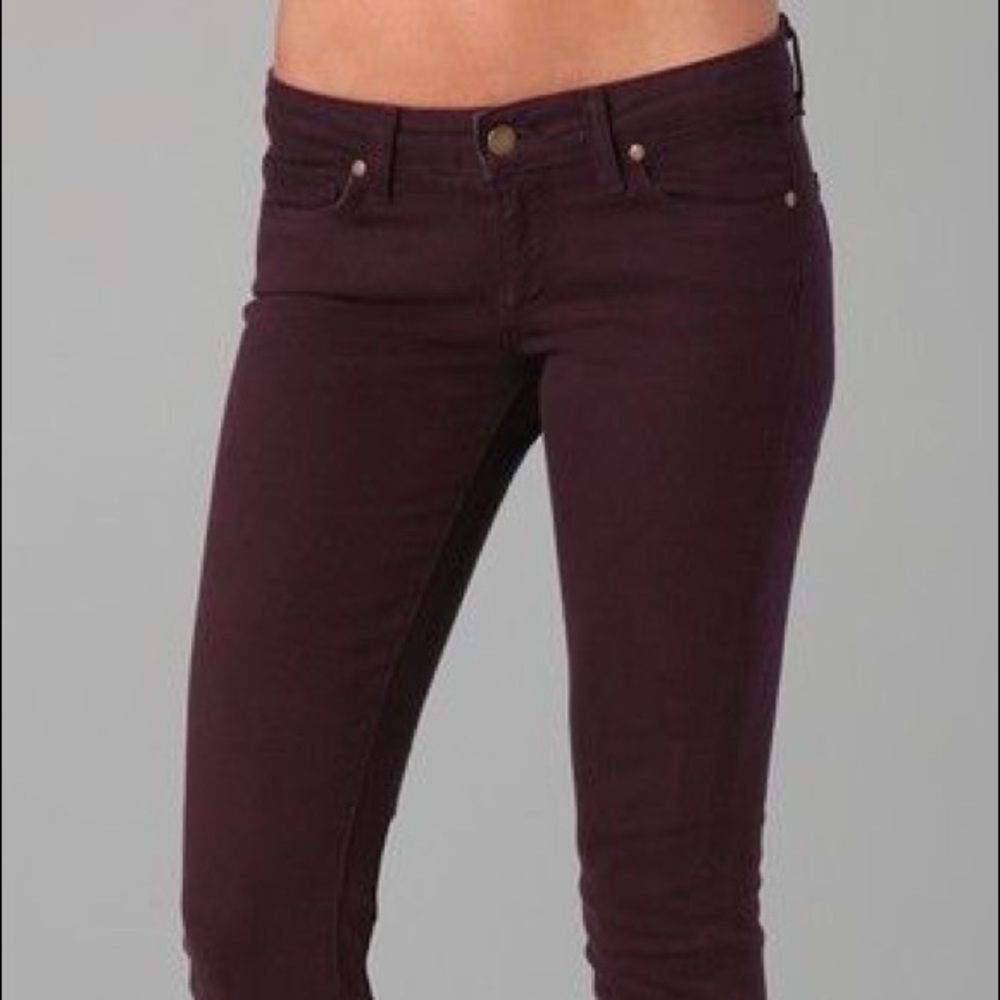 Paige Denim Skyline Peg Skinny Womens Deep purple