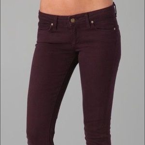 Paige Denim Skyline Peg Skinny Womens Deep purple