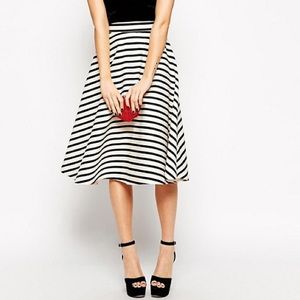 ASOS Striped Midi Skirt