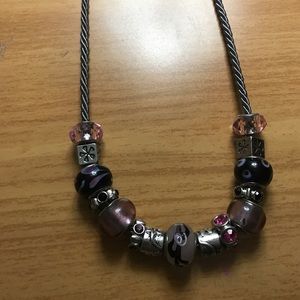 Home-made charm necklace