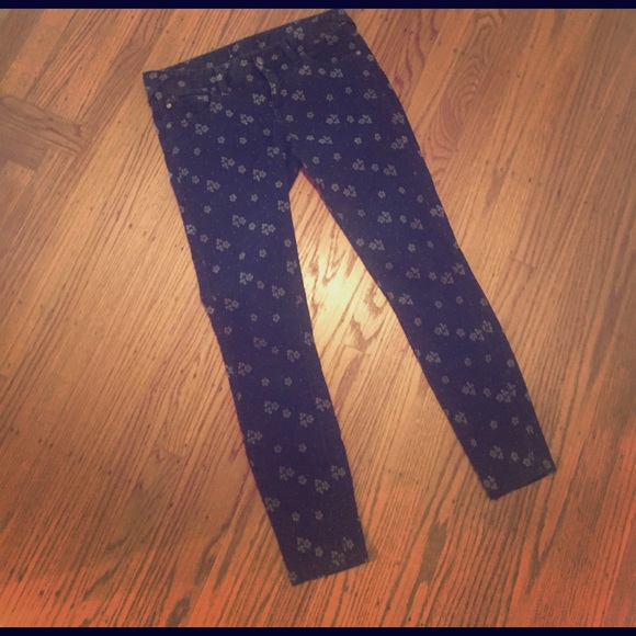 Free People Denim - Ditsy Floral Print Skinny Jeans