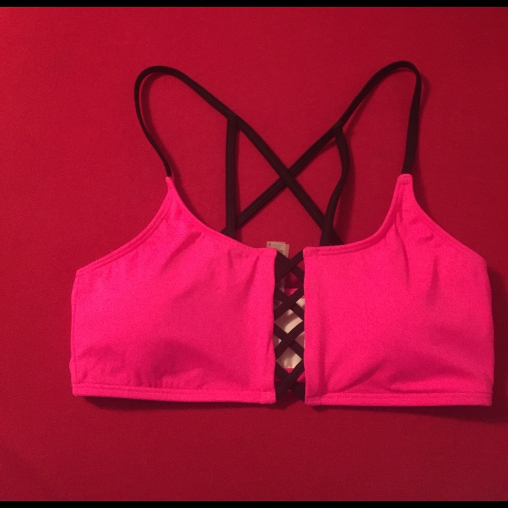 Pink bathing suit top