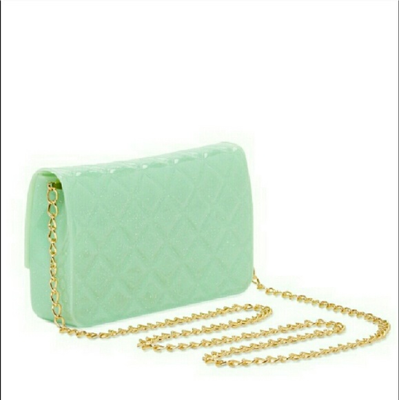 Pink Haley Jelly Candy Crossbody in Mint - Picture 2 of 4