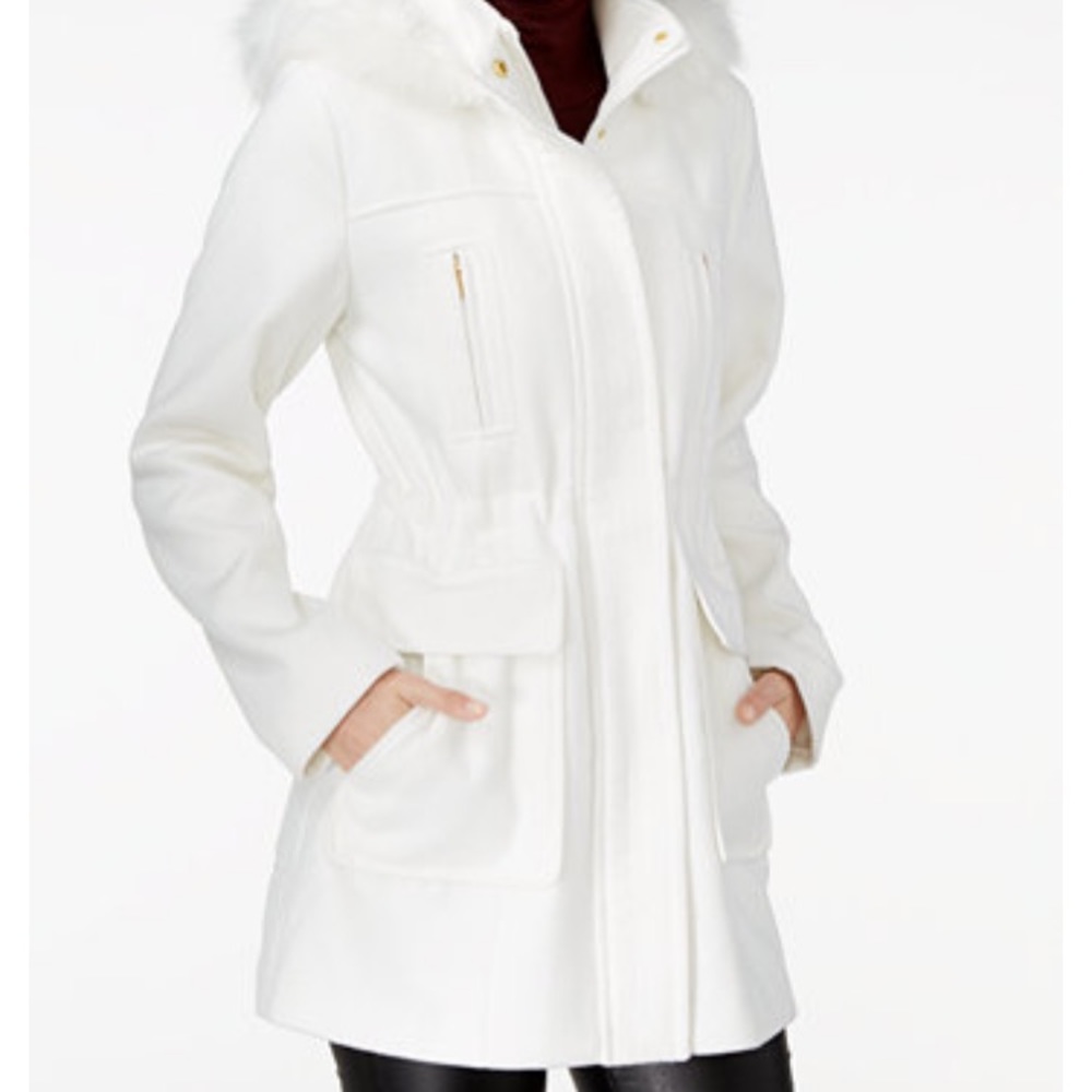 White Faux Fur Jacket