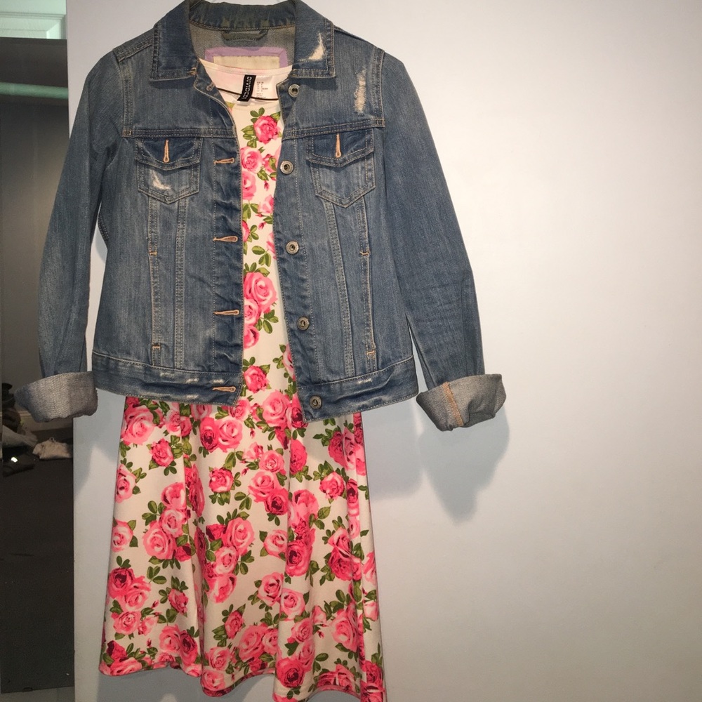 BEAUTIFUL PINK FLORAL H&M DRESS