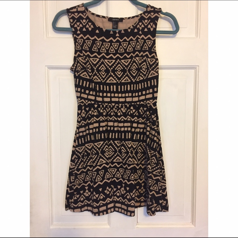 Tribal Print Skater Dress