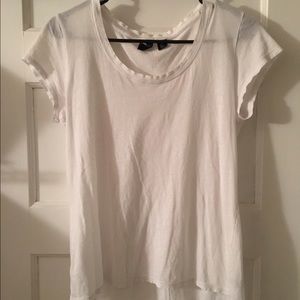 Cynthia Rowley Short Sleeved White T-Shirt