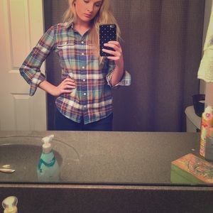 J Crew Plaid Button Down