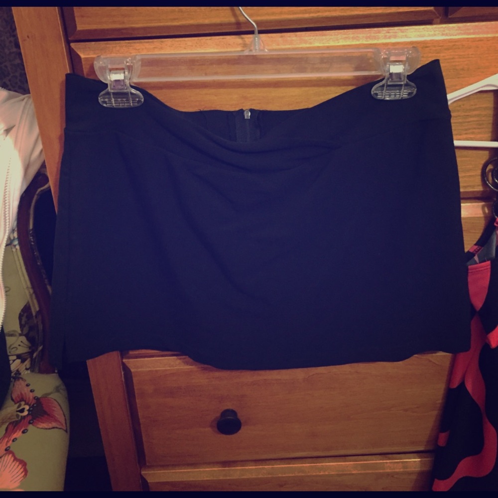 Black mini skirt
