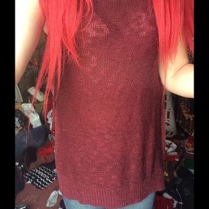 Tank sweater dress burgundy