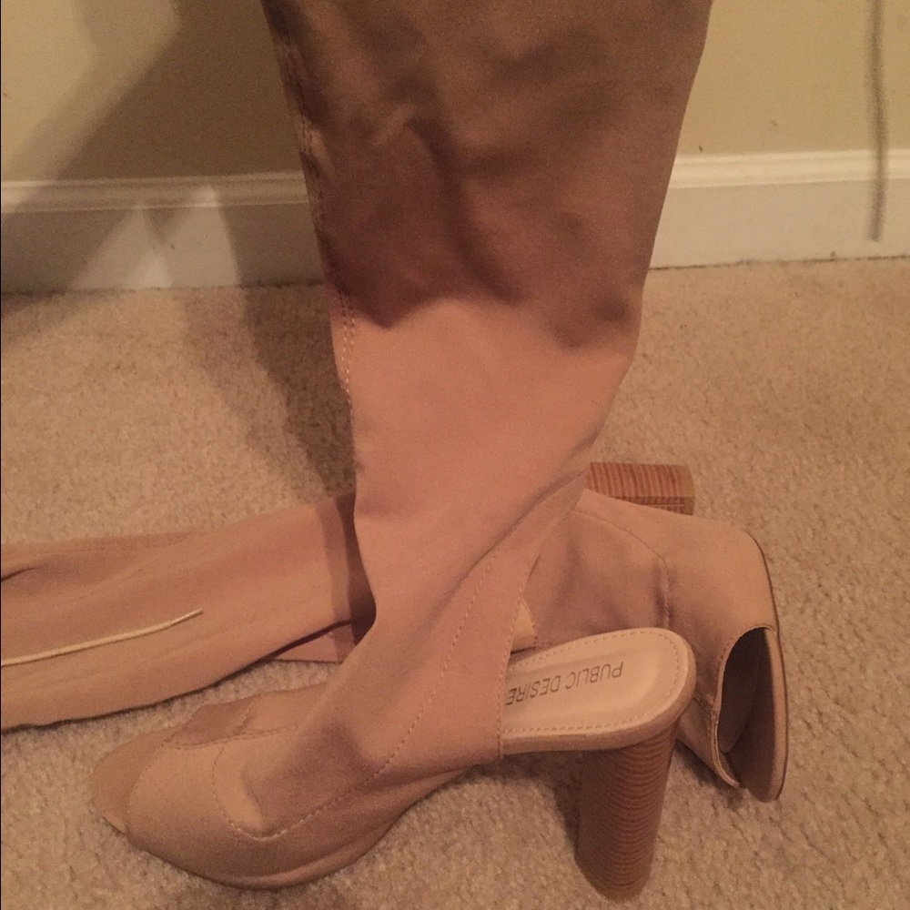 Public desire thigh high boots