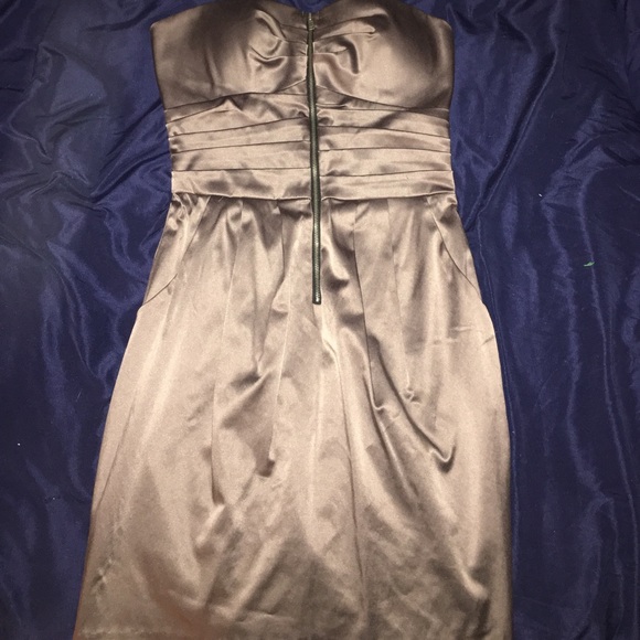 Strapless brown party dress - Picture 1 of 6