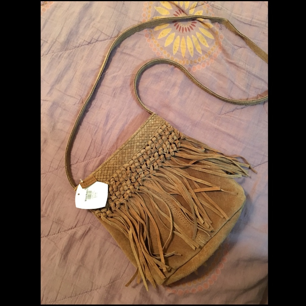 Suede Fringe Cross Body