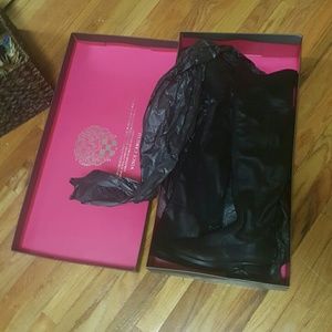 VC-CRISINTHA color black silk goat stretch pu