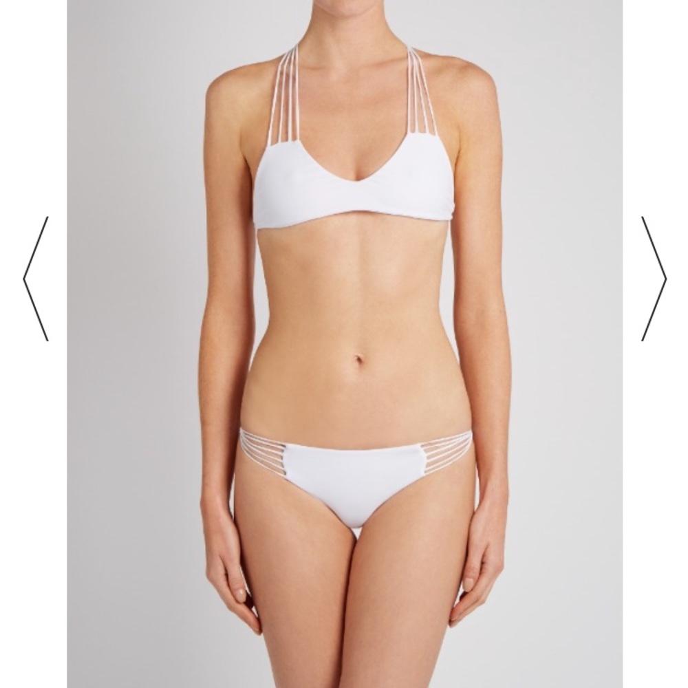white mikoh bikini top