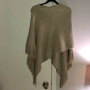 Francesca's Collection-Beige w/ Goldish Hue Poncho