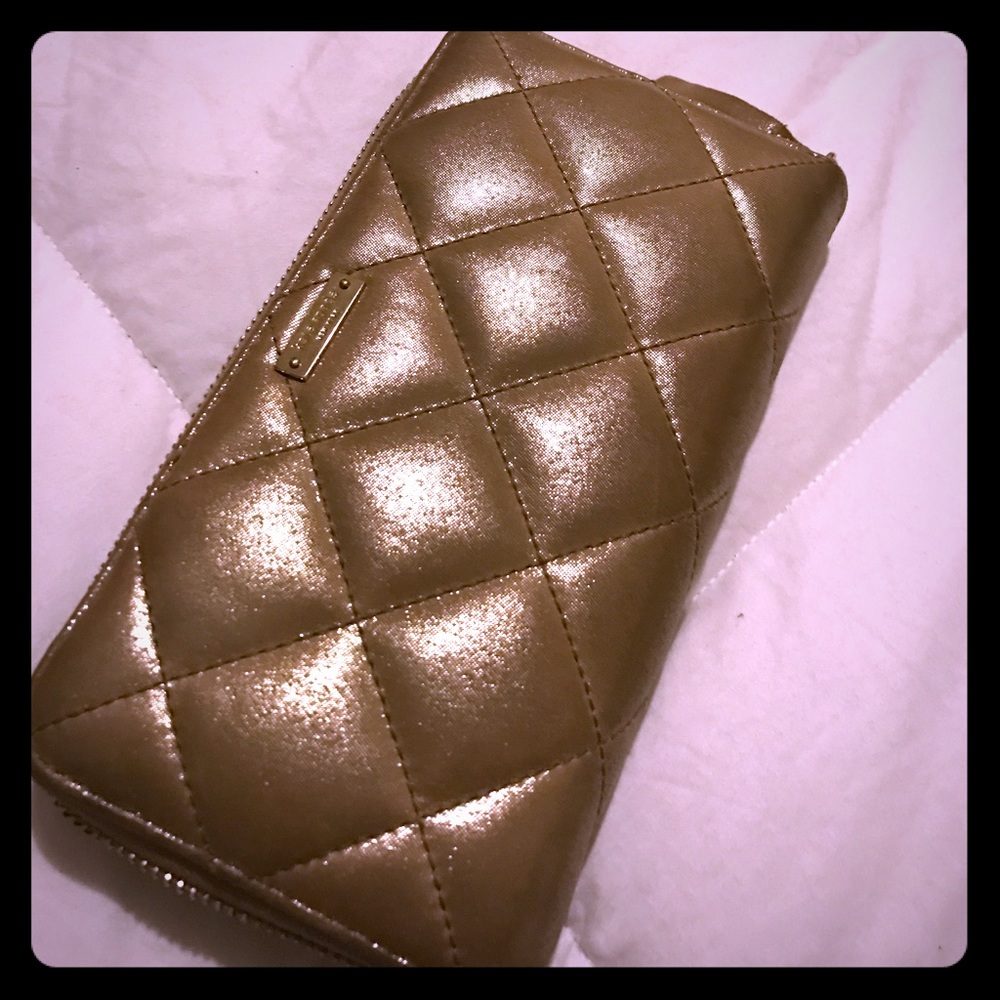 gold kate spade wallet