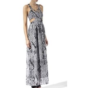 Stylestalker Snake Print Cut Out Dress