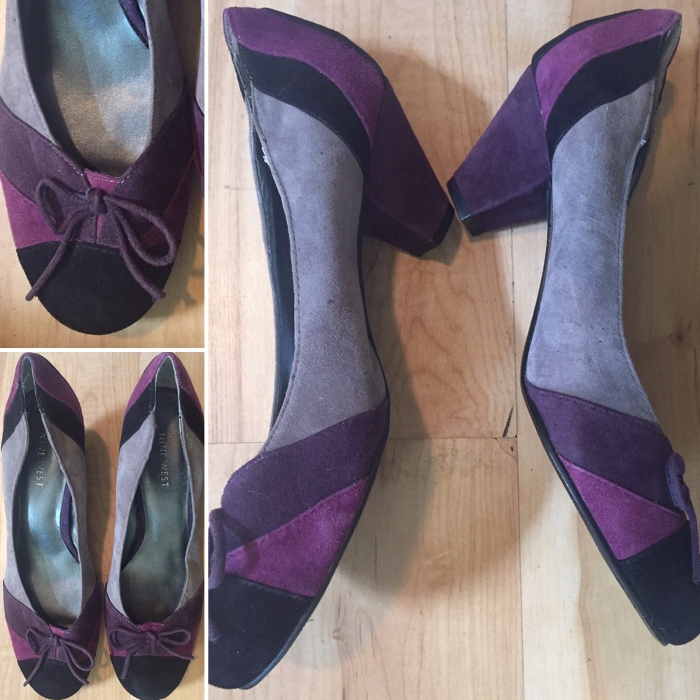 Nine West Suede Purple Pumps 7.5M