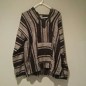 Mexico City "Drug Rag" poncho hoodie