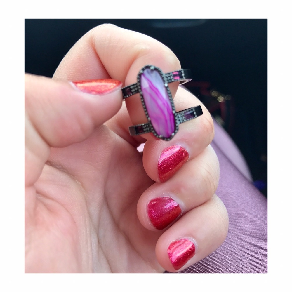 Kendra Scott Pink Agate ring