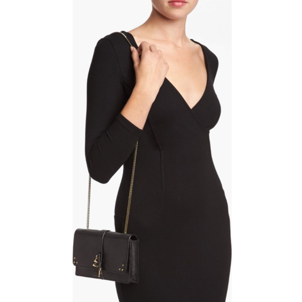 Chloe Aurore Padlock Wallet on Chain Black